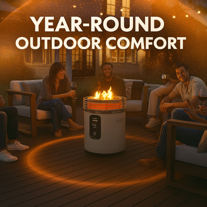 Fireside360™ Outdoor Propane Heater & Smokeless Fire Pit